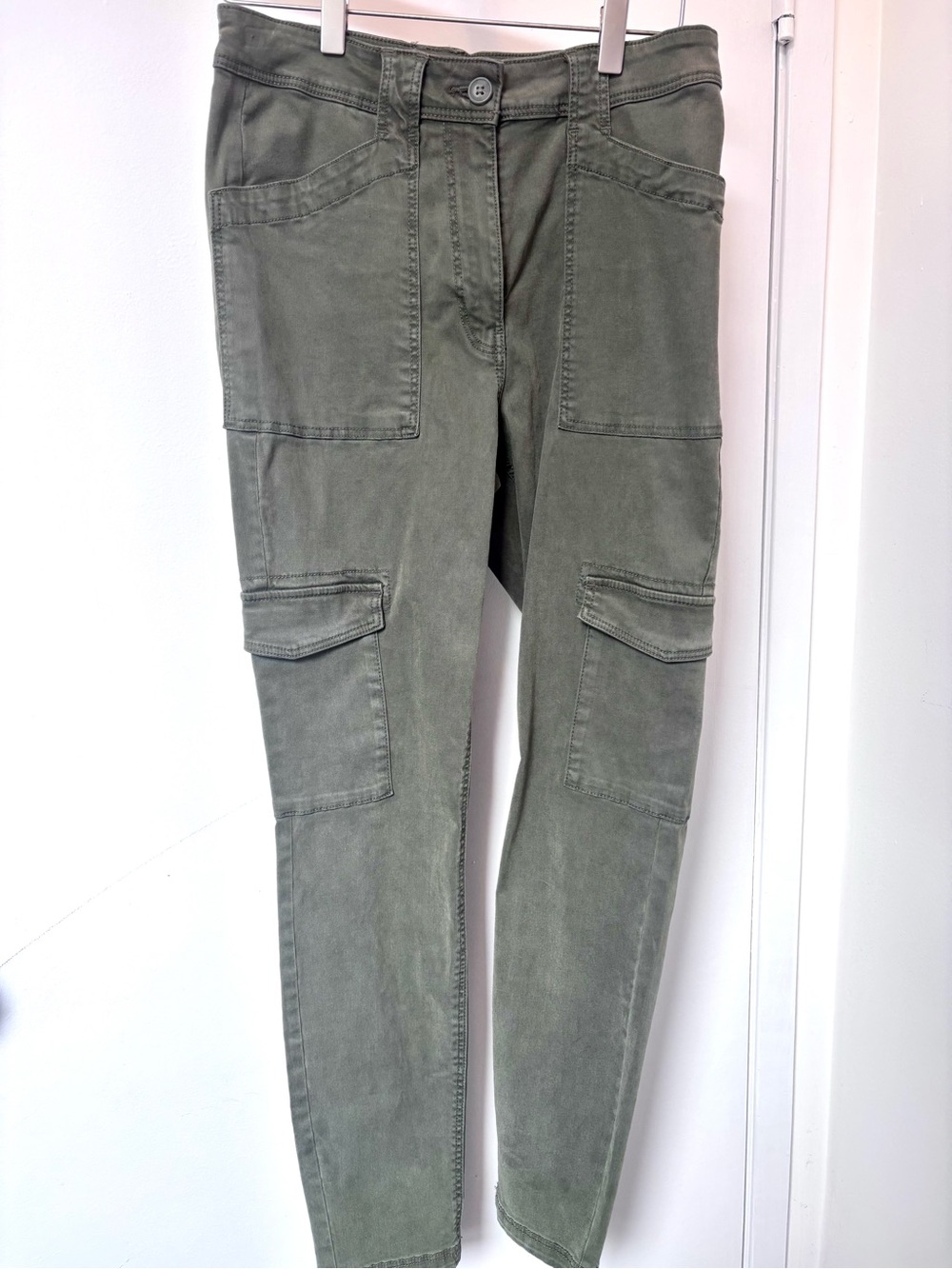 H&M Army Green Skinny Cargo Jeans